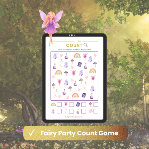 Fairy Party Counting Activity (Kids Printable)