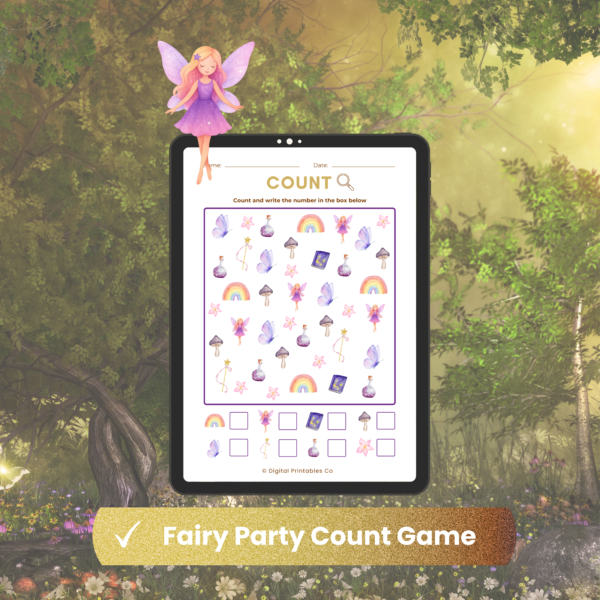 Fairy Party Counting Activity (Kids Printable)
