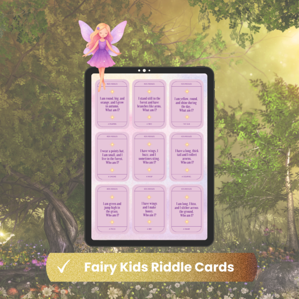 Fairy Kids Riddle Cards – Printable Party Game for Kids