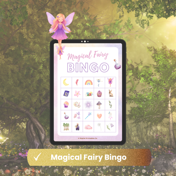Magical Fairy Bingo Game – Printable Party Game for Kids