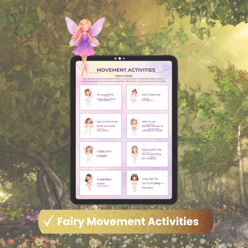 Fairy Movement Activity Cards for Kids (Kids Printable)