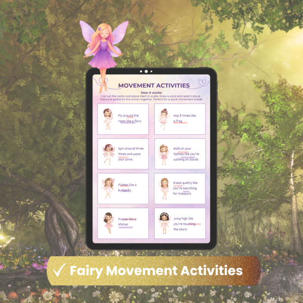 Fairy Movement Activity Cards for Kids (Kids Printable)