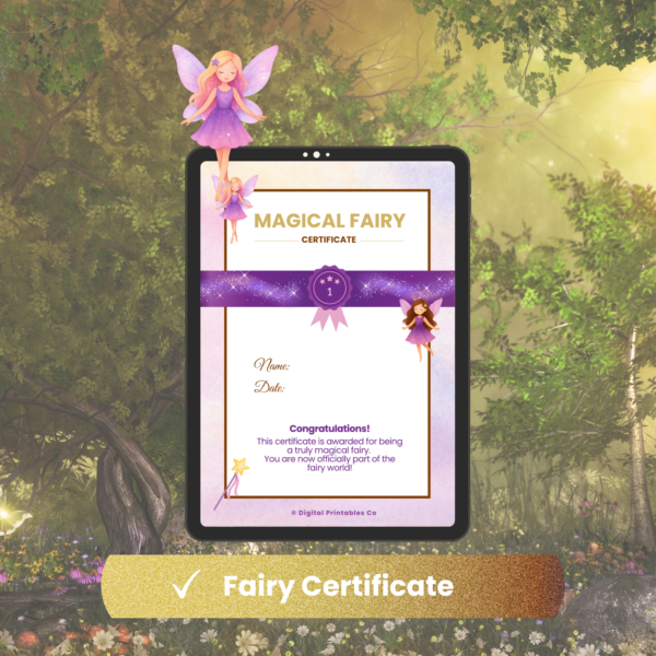 Magical Fairy Certificate for Kids (Kids Printable)
