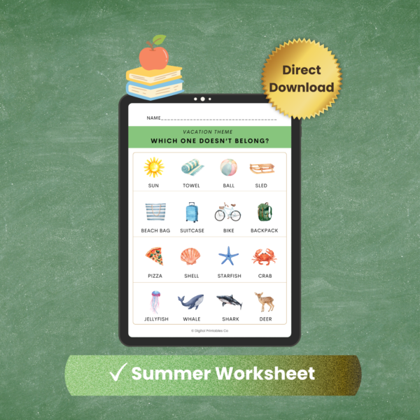 Free Vacation Worksheet for Kids (Printable PDF)