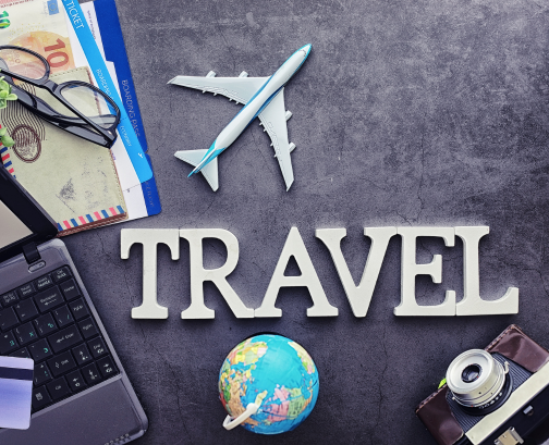 travel planning with kids airplane and world map family travel activities concept