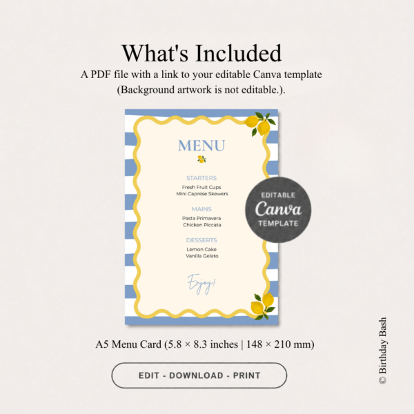 Lemon Wedding Collection – Amalfi Coast Canva Bundle