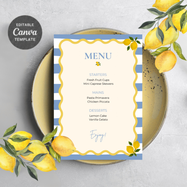 Lemon Wedding Collection – Amalfi Coast Canva Bundle