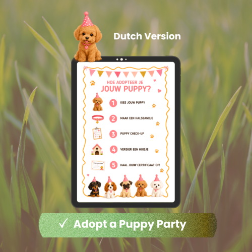 Adopteer je Puppy Kinderfeestje – Compleet Printable Pakket / NL Versie