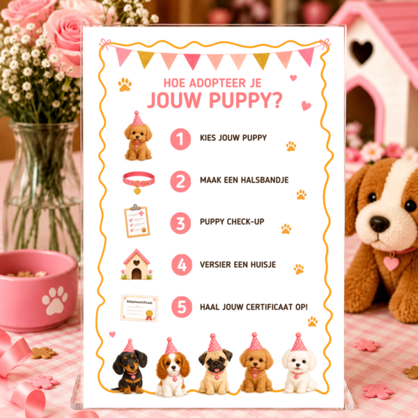 Adopteer je Puppy Kinderfeestje – Compleet Printable Pakket / NL Versie