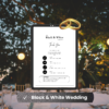 Black and White Wedding (1) Black & White Wedding Stationery Bundle – 7 Editable Canva Templates
