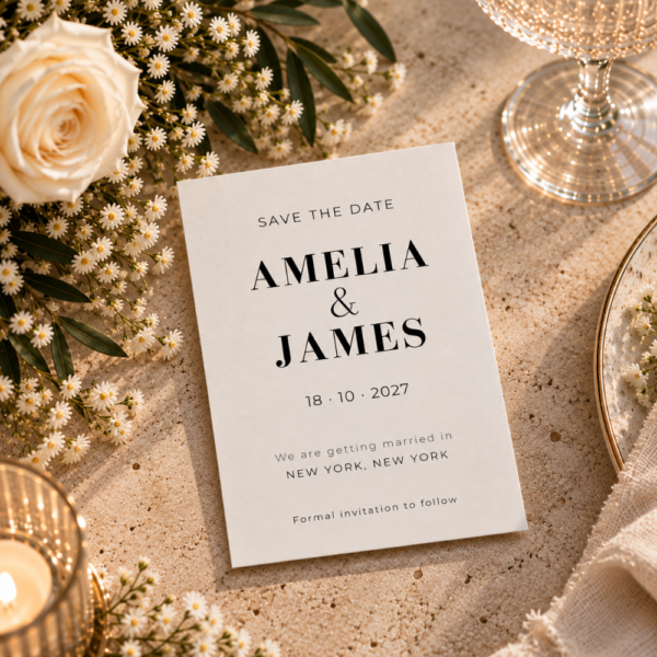 The Black & White Collection (6) Black & White Wedding Stationery Bundle – 7 Editable Canva Templates
